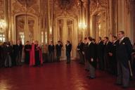 Apresentação ao Presidente da República, Jorge Sampaio, de cumprimentos de Ano Novo do Corpo Diplomático acreditado em Portugal, no Palácio Nacional de Queluz, a 28 de janeiro de 2000