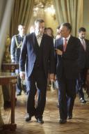 O Presidente da República, Aníbal Cavaco Silva, recebe o Presidente da República da Estónia, Toomas Hendrik Ilves, a quem oferece seguidamente um almoço, a 16 de dezembro de 2011