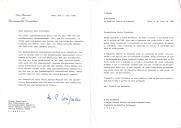 Carta do Presidente da República Federal da Alemanha, Richard von Weizsäcker, dirigida ao Presidente da República Portuguesa, General António dos Santos Ramalho Eanes, agradecendo carta de 17 de maio de 1985 e respetiva oferta e saudando o facto de Portugal se encontrar agora "no seio da Comunidade Europeia".