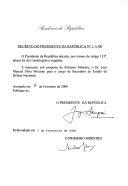 Decreto que nomeia, sob proposta do Primeiro Ministro, o Dr. José Manuel da Silva Mourato para o cargo de Secretário de Estado da Defesa Nacional