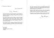Carta do Presidente da República, Jorge Sampaio, endereçando ao Presidente da República da Hungria, Ferenc Mádl, convite para uma visita de Estado a Portugal no decurso do ano de 2002.