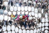 O Presidente da República Marcelo Rebelo de Sousa participa, na Fundação Serralves no Porto, na cerimónia de inauguração da exposição “Joana Vasconcelos: I’m Your Mirror”, a 18 de fevereiro de 2019