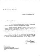 Carta do Presidente da República, Jorge Sampaio, agradecendo carta do Presidente da República Francesa, Jacques Chirac, na sequência da sua intervenção cirúrgica e manifestando, por sua vez, a satisfação de se poderem encontrar por ocasião da cimeira da OSCE em Lisboa.